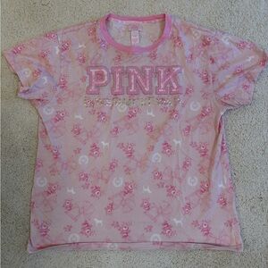 Love shack fancy x pink print shirt size S